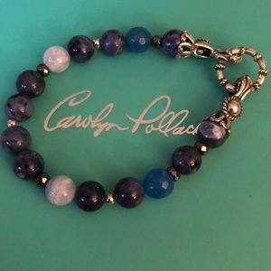 Blue beaded bracelet